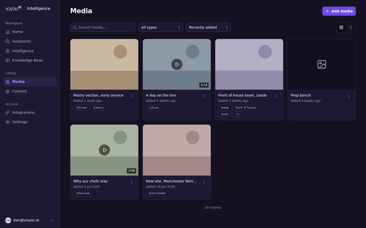 The media library