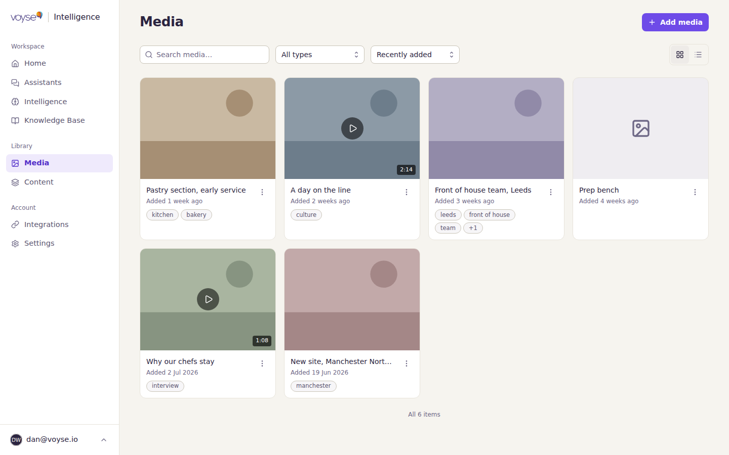 The media library